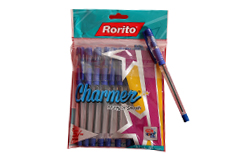 Rorito Charmer Ball Pen <br /> Ink - Blue | Pack of 10