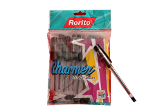 Rorito Charmer Ball Pen <br /> Ink - Black | Pack of 10